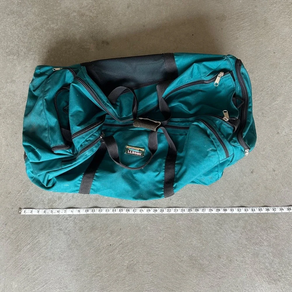 Vintage 90s LL Bean Rolling Duffle Bag Large 34